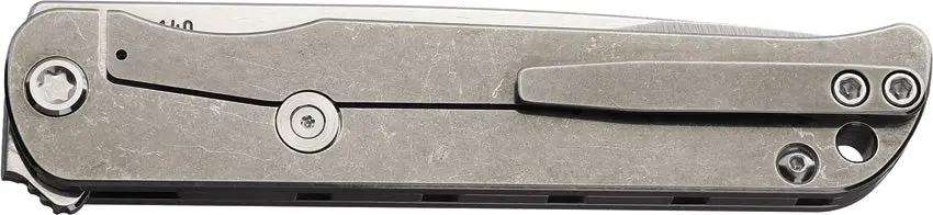 Medford The T-Bone Framelock Tumbl Knife - S45VN Drop Point Blade With Tumbled Titanium Handle by Medford