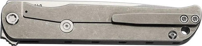 Medford The T-Bone Framelock Tumbl Knife - S45VN Drop Point Blade With Tumbled Titanium Handle by Medford