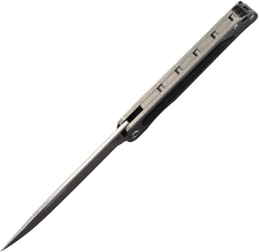 Medford The T-Bone Framelock Tumbl Knife - S45VN Drop Point Blade With Tumbled Titanium Handle by Medford