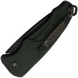 Medford Auto Smooth Criminal Button Knife Automatic Opening 3In S35VN Drop Point Blade OD Green Aluminum Handle by Medford