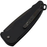 Medford Auto Smooth Criminal Button - Automatic Opening 3-Inch S35VN Black PVD Drop Point Blade 4-Inch Closed by Medford