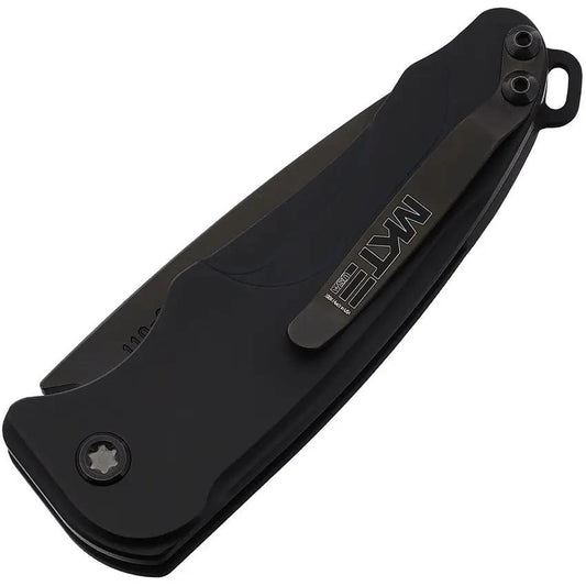 Medford Auto Smooth Criminal Button - Automatic Opening 3-Inch S35VN Black PVD Drop Point Blade 4-Inch Closed by Medford