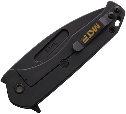 Medford Swift FL Flipper Framelock Green Titanium Handle - 3.38in Black DLC S45VN Tanto Blade by Medford