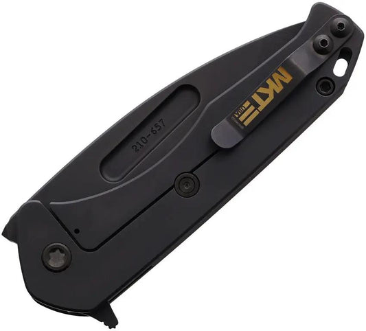 Medford Swift FL Flipper Framelock Green Titanium Handle - 3.38in Black DLC S45VN Tanto Blade by Medford
