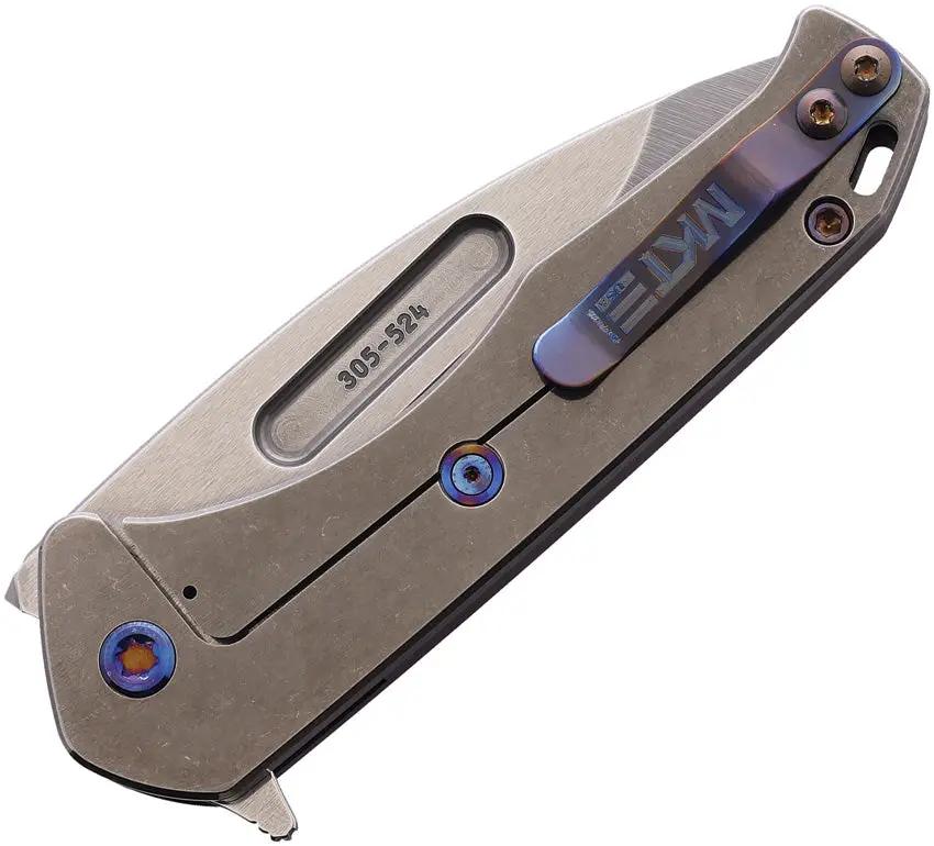 Medford Swift FL Flipper Framelock - S35VN Drop Point Blade Burgundy Titanium Handle by Medford