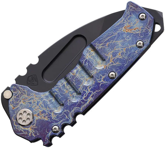 Medford Praetorian T Framelock Left - DLC S45VN Blade With Flame Anodized Titanium Handle by Medford