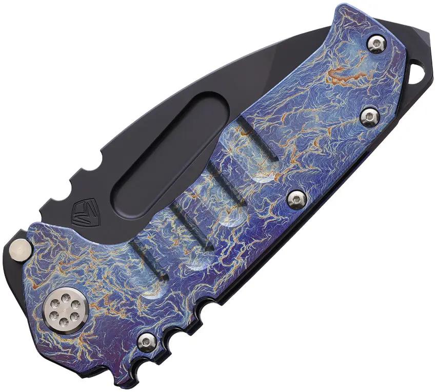 Medford Praetorian T Framelock Left - DLC S45VN Blade With Flame Anodized Titanium Handle by Medford