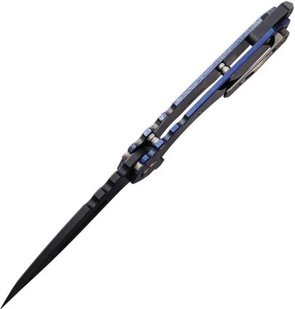 Medford Praetorian T Framelock Left - DLC S45VN Blade With Flame Anodized Titanium Handle by Medford