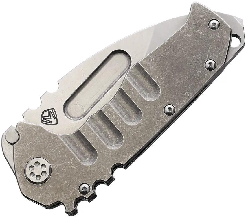 Medford Praetorian T Framelock Left Hand Knife MKL124TD-01TM - S45VN Drop Point Blade Titanium Handle by Medford