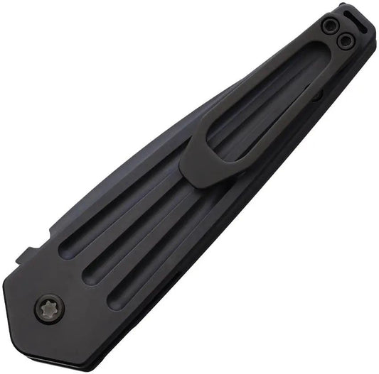 Medford Auto Nosferatu Button Lock Knife Automatic Opening S35VN Blade Black DLC Titanium Handle Water Tight Case by Medford