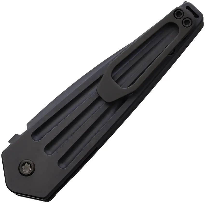 Medford Auto Nosferatu Button Lock Knife Automatic Opening S35VN Blade Black DLC Titanium Handle Water Tight Case by Medford