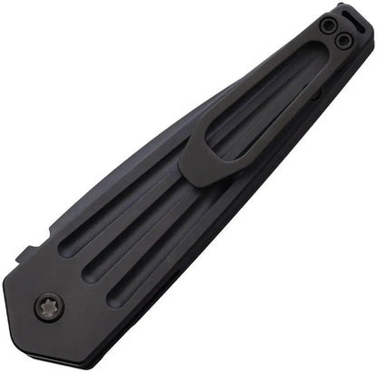 Medford Auto Nosferatu Button Lock Knife Automatic Opening S35VN Blade Black DLC Titanium Handle Water Tight Case by Medford