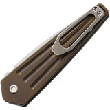 Medford Auto Nosferatu Button Lock Knife - Automatic Opening, Bronze Titanium Handle, S45VN Blade by Medford