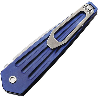 Medford Auto Nosferatu Button Lock - Automatic Opening Knife With Satin S45VN Blade And Blue Titanium Handle by Medford