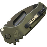 Medford Praetorian Scout Linerlock - D2 Tool Steel Tanto Blade, Black PVD Coating, OD Green G10 Handle by Medford