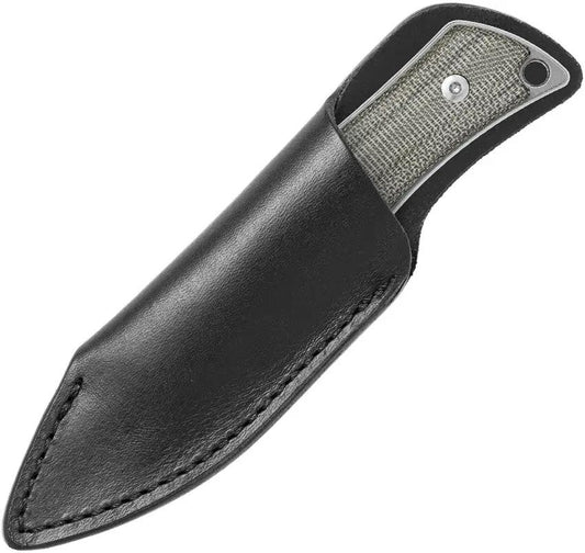 Mercury Kali Fixed Blade DP Mic 9KALIDP-GCFC - Bohler N690 Stainless Drop Point, Green Canvas Micarta Handle, Full Tang by Mercury
