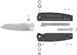Mercury Logan Mini Linerlock Knife - Elmax Steel Blade And Black Aluminum Handle by Mercury