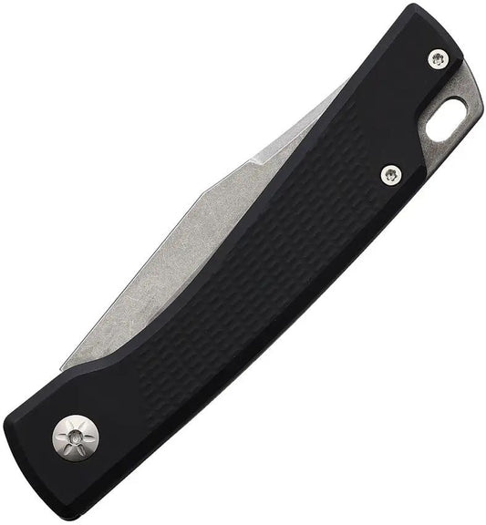 Mercury LUC Slip Joint Knife Black Anodized Aluminum Handle - Elmax Clip Point Blade MY 9LUCEXSWALBK-C by Mercury