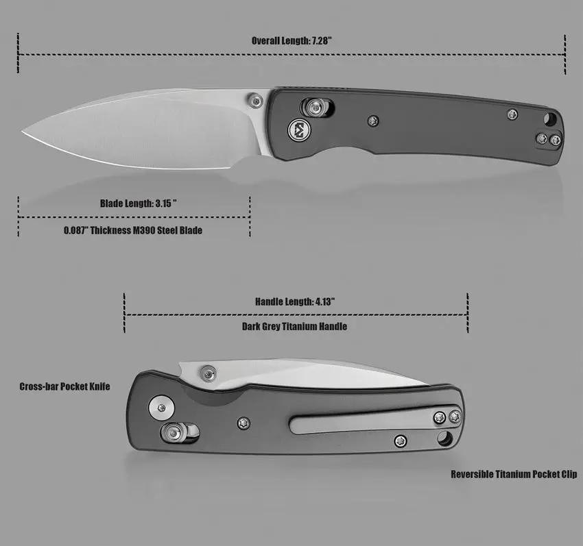 Miguron Knives Vakor Crossbar Lock Gray MGR-817ADG by Miguron Knives