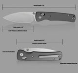 Miguron Knives Vakor Crossbar Lock Gray MGR-817ADG by Miguron Knives