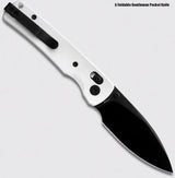 Miguron Vakor Crossbar Lock White Knife - 14C28N Sandvik Stainless Blade With White G10 Handle by Miguron Knives