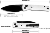 Miguron Vakor Crossbar Lock White Knife - 14C28N Sandvik Stainless Blade With White G10 Handle by Miguron Knives