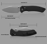 Miguron Knives Norsa Crossbar Lock - D2 Tool Steel Blade, Black PVD Aluminum Handle, Thumb Stud by Miguron Knives