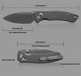 Miguron Knives Norsa Crossbar Lock Gray MGR820ADG by Miguron Knives