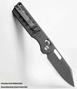 Miguron Gatov Crossbar Lock Knife - Gray PVD Coated D2 Blade Dark Gray Aluminum Handle by Miguron Knives