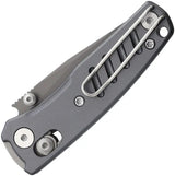 Miguron Knives Evok Crossbar Lock Gray - Lightweight Gray D2 Tool Steel Drop Point Blade with Aluminum Handle by Miguron Knives