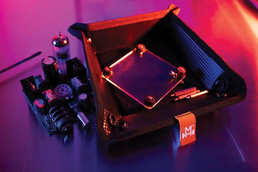 Magnet Hold Folding Magnetic Tray 8in - Durable Vinyl Skin With EVA Foam Core And Four Rare-Earth Magnets by Magnet Hold