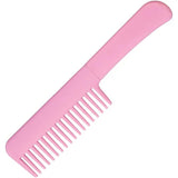Unbranded Pink Comb Knife - Hidden Stainless Blade Concealed by Synthetic Comb 6.5 Inch Overall by Miscellaneous