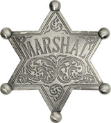Badges Of The Old West Marshal Badge MI3008 Authentic Museum Grade Western Prop Replica For Collectors by Badges Of The Old West