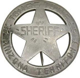 Old West Sheriff Badge Replica MI3029 Silver Brass Collectors Edition For Western History Buffs by Badges Of The Old West