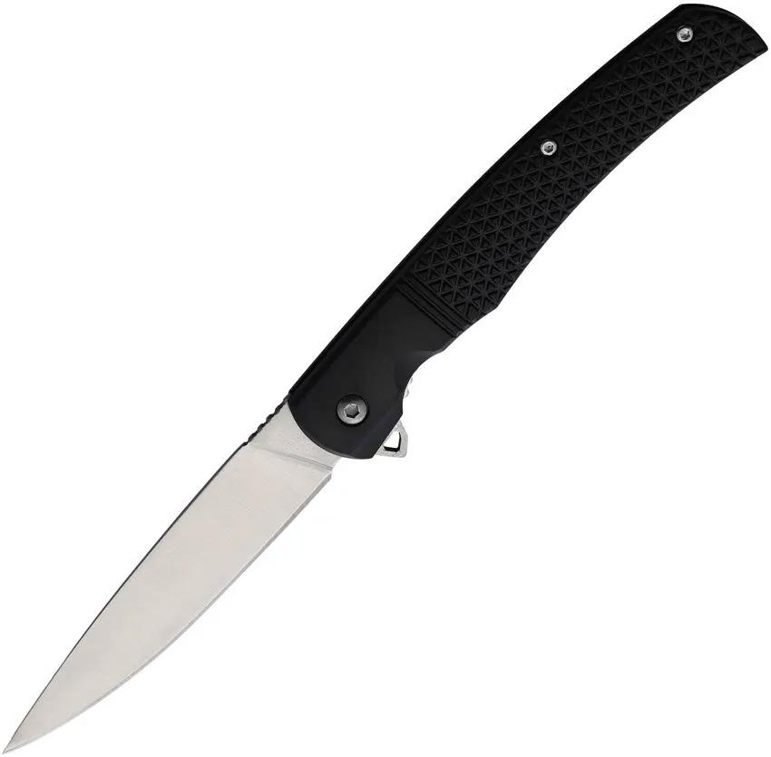 Miscellaneous Linerlock Knife BZ011659 - Black Handle, 5 Inch Closed, Satin 4 Inch Blade by Miscellaneous