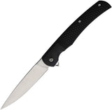 Miscellaneous Linerlock Knife BZ011659 - Black Handle, 5 Inch Closed, Satin 4 Inch Blade by Miscellaneous