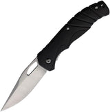 BZ Linerlock Knife Black Handle - Satin Clip Point Blade 3.25 Inch, 4.5 Inch Closed, Pocket Clip by Miscellaneous