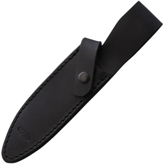Mikov BOMBUR Sports Dagger V712267 - 10 Inch Overall Satin 440C Blade Black Rubber Handle Leather Belt Sheath by Mikov
