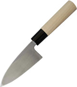 Mikihisa Deba Fixed Blade 105mm L034 - Tsuchime White Steel Number 2 Blade With Poplar Wood Handle by Mikihisa