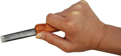 Mikihisa Mikikichan Carving Knife Hira L065 - Stainless Single Edge Blade With Wood Handle And Leather Sheath by Mikihisa