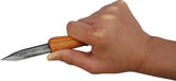 Mikihisa Mikikichan Carving Knife Ken L066 - Ken Style Blade With 6 Inch Overall Wood Handle Leather Sheath by Mikihisa