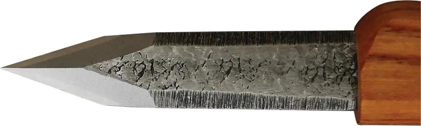 Mikihisa Mikikichan Carving Knife Ken L066 - Ken Style Blade With 6 Inch Overall Wood Handle Leather Sheath by Mikihisa