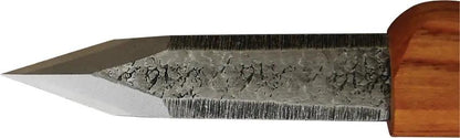 Mikihisa Mikikichan Carving Knife Ken L066 - Ken Style Blade With 6 Inch Overall Wood Handle Leather Sheath by Mikihisa