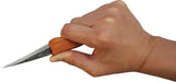 Mikihisa Mikikichan Carving Knife Kuri L067 - 2.5 Inch Single Edge Blade With Wood Handle And Leather Sheath by Mikihisa