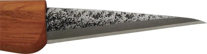 Mikihisa Mikikichan Carving Knife Kuri L067 - 2.5 Inch Single Edge Blade With Wood Handle And Leather Sheath by Mikihisa