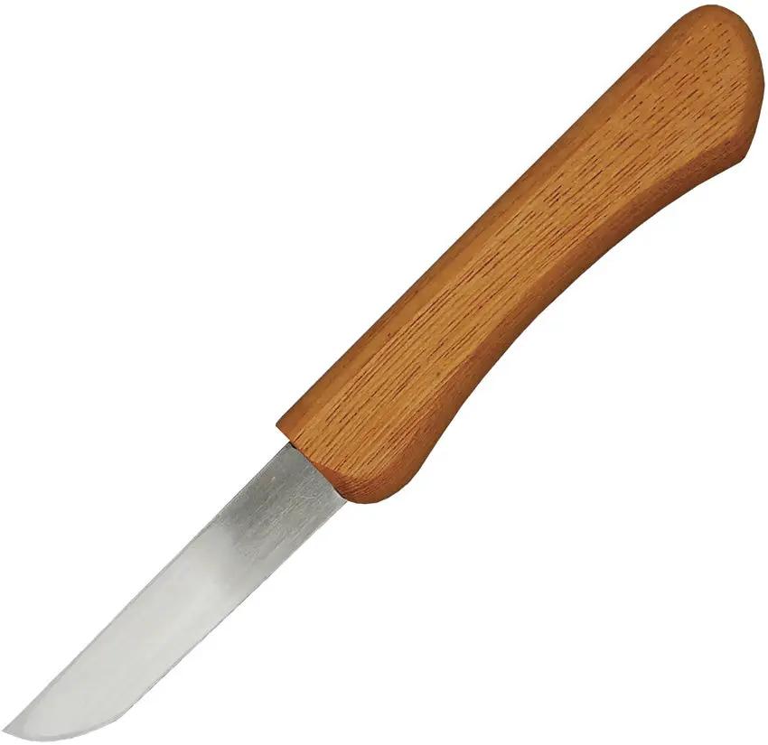 Mikihisa Mikikichan Carving Knife Maru L068 - Stainless Blade, Wood Handle, Maru Single Edge by Mikihisa