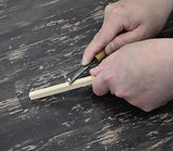 Mikihisa Mikikichan Carving Knife Maru L068 - Stainless Blade, Wood Handle, Maru Single Edge by Mikihisa