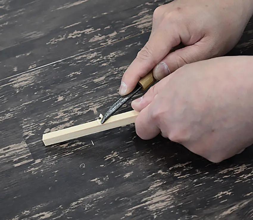 Mikihisa Mikikichan Carving Knife Maru L068 - Stainless Blade, Wood Handle, Maru Single Edge by Mikihisa
