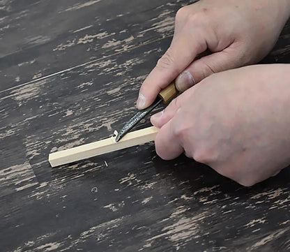 Mikihisa Mikikichan Carving Knife Maru L068 - Stainless Blade, Wood Handle, Maru Single Edge by Mikihisa