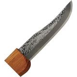 Mikihisa Mikikichan Carving Knife L073 - 2.5 Inch Stainless Steel Blade With Wood Handle And Leather Sheath by Mikihisa
